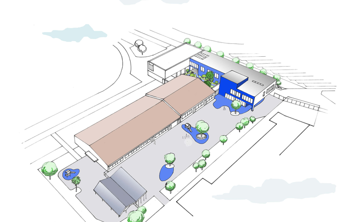 Logo Traitement des eaux de pluie et végétalisation d'une école dans le cadre des travaux de restructuration et regroupement des écoles maternelle et primaire