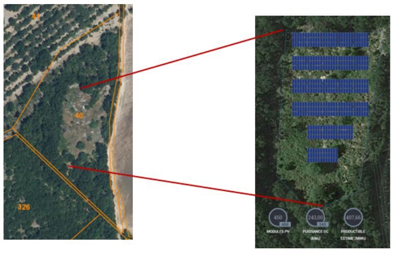 Logo Installation parc photovoltaïque  sur décharge