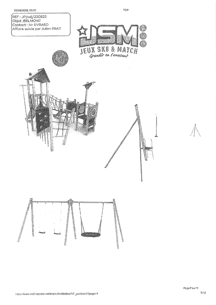 Logo Remplacement des jeux extérieurs vieux de + de 20ans situés à l'extrémité du terrain de foot.