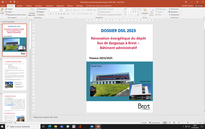 Logo Rénovation énergétique du dépôt bus de Kergonan à Brest - Bâtiment administratif