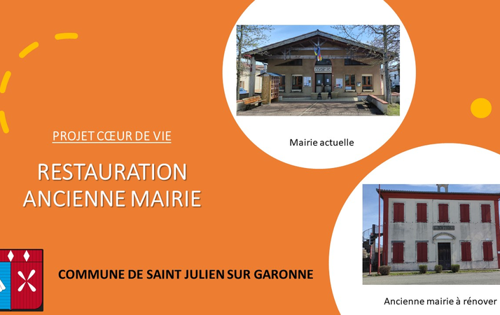 Logo Rénovation de l'ancienne mairie : projet coeur de vie