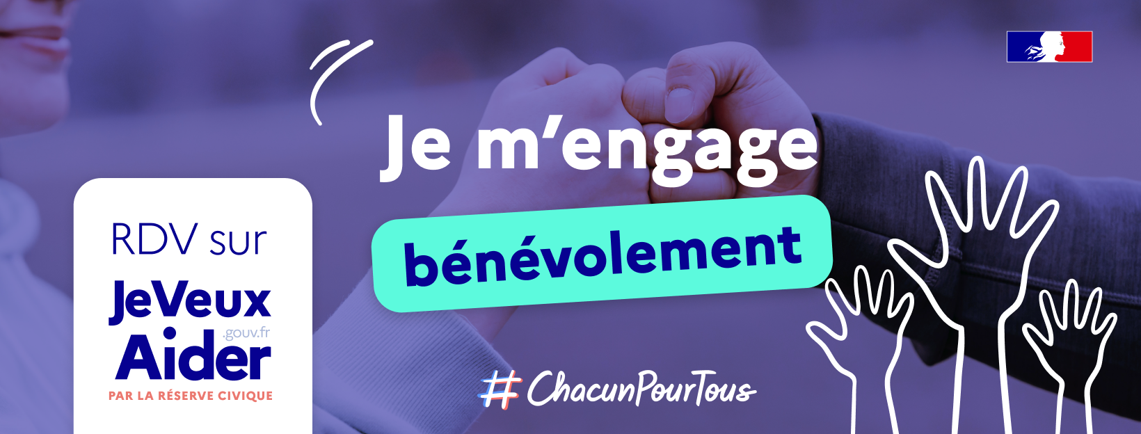 Bannière de communication JeVeuxAider